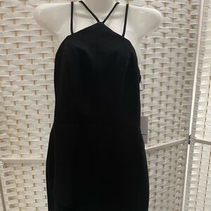 Amanda Uprichard Black Halter Cocktail Dress